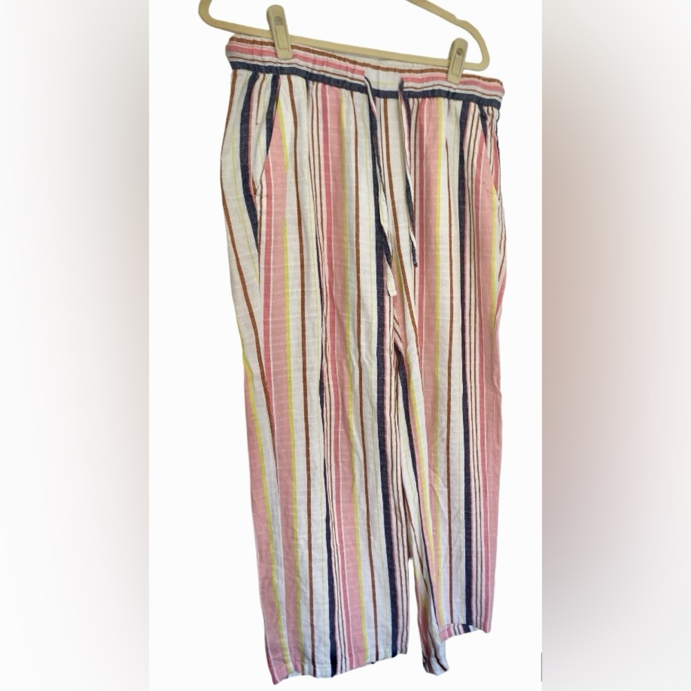 Linen blend pants, size M